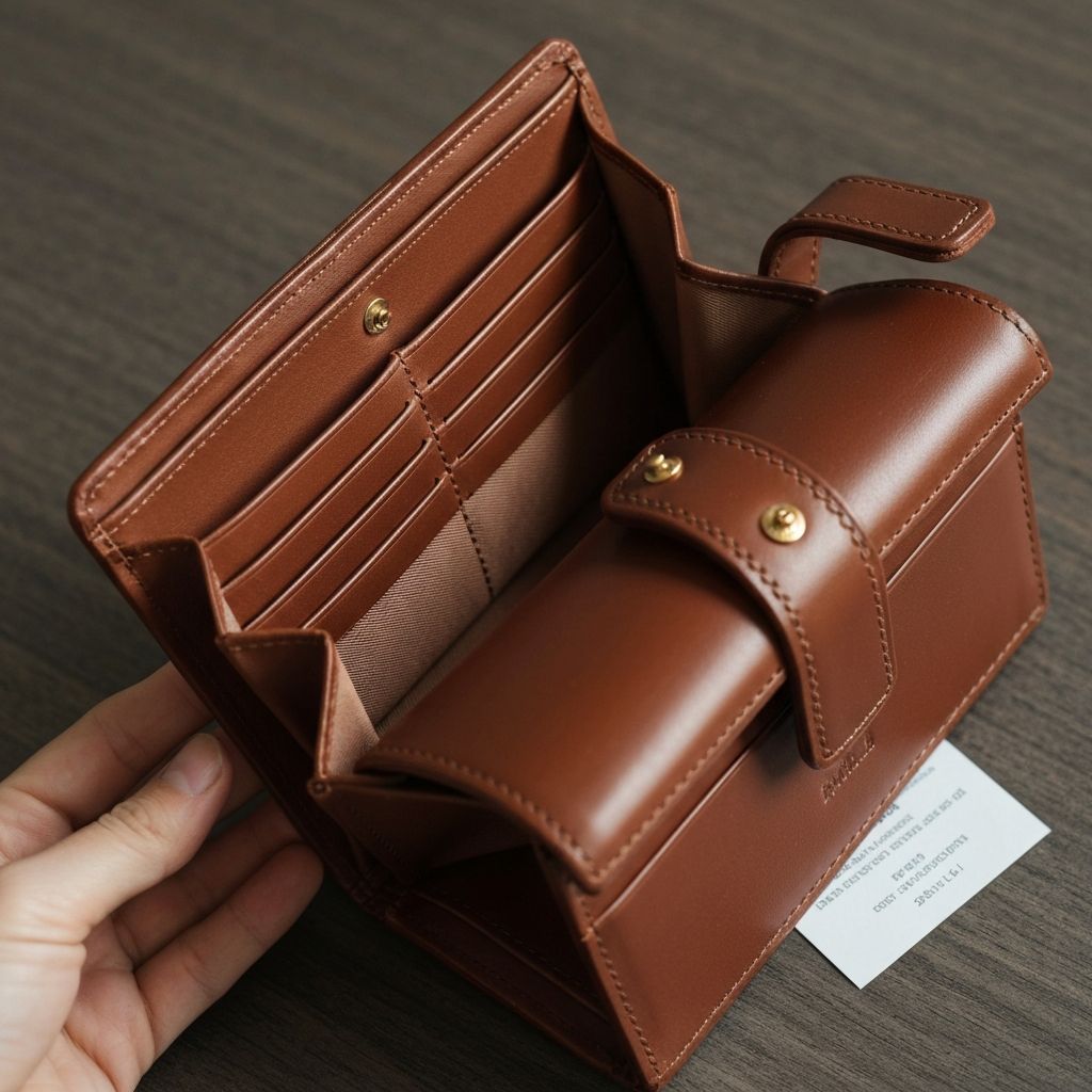 초콜릿 브라운 중지갑